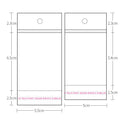 Clear Self Seal Hanging Hole OPP Packaging Bags in Two Sizes view 2