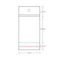 Clear Self Seal Hanging Hole OPP Packaging Bags in Two Sizes view 6