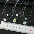 Double Layer Invisible Cord Crystal Pendant Necklaces in Three Shapes view 5