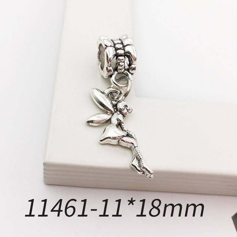 Antique Silver Zinc Alloy Star Crown Charm Pendants for DIY Bracelet Keychain Jewelry