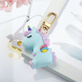 Cartoon Unicorn and Pig Figure Snap Hook Keychains in Six Designs view 2