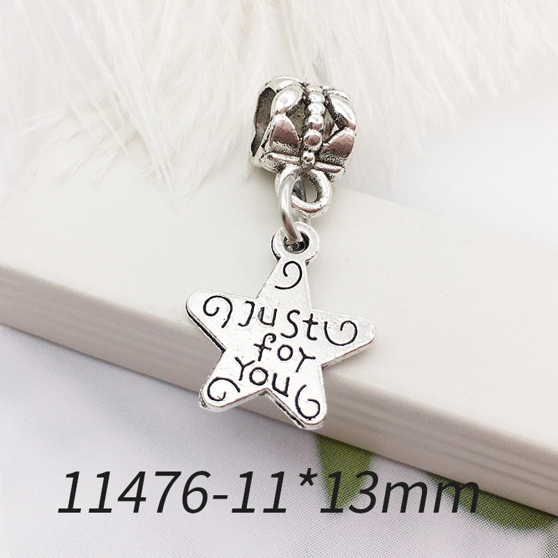 Zinc Alloy Butterfly Elephant Turtle Large Hole Charm Pendant for DIY Bracelet Necklace Making