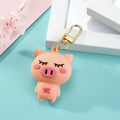 Cartoon Unicorn and Pig Figure Snap Hook Keychains in Six Designs view 8