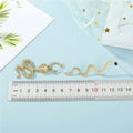 Gold Tone Textured Snake Earrings in Two Sculpted Designs view 2