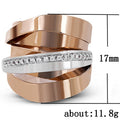 Rose Gold And Silver Tone Layered Wide Crossover Ring view 4