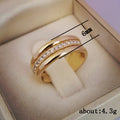 Wide Channel-Set Clear Stone Band In Gold And Silver Tones view 5