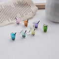 Bubble Tea Cup Novelty Hook Earrings in Seven Colors view 2