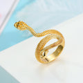 Adjustable Sculpted Snake Rings in Eight Metallic Designs view 2