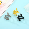 Adjustable Sculpted Snake Rings in Eight Metallic Designs view 4