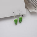 Bubble Tea Cup Novelty Hook Earrings in Seven Colors view 9