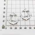 Antique Silver Zinc Alloy Anchor Charm Pendant for DIY Earrings Necklace Bracelet