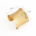 Wide Textured Open Cuff Bracelets in Twelve Metallic Designs view 5
