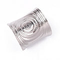 Wide Textured Open Cuff Bracelets in Twelve Metallic Designs view 3
