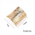 Wide Textured Open Cuff Bracelets in Twelve Metallic Designs view 6