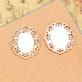 Oval Floral Edge Cabochon Settings in Seven Metal Finishes view 9
