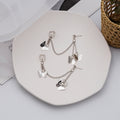 Three Silver Butterfly Ear Cuff and Chain Earring Designs view 3