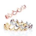 Zigzag Stackable Band Rings in Three Tones Jewelry Accessory view 1