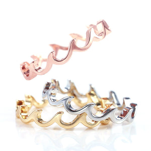 Zigzag Stackable Band Rings in Three Tones Jewelry Accessory