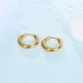 Single Stainless Steel Hoop Earrings in Four Finishes and Three Sizes view 10
