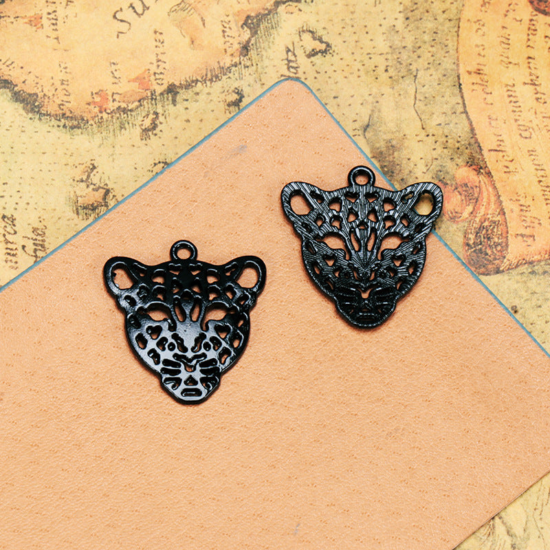 Black Electroplated Punk Skull and Animal Charm Pendants