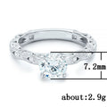 Open Vine Pattern Ring With Round Clear Center Stone view 5