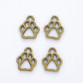 6-Finish Open Paw Print Metal Jewelry Components for Crafts view 6