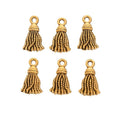 Cord Tassel Metal Charms in Two Antique Finishes for Jewelry Making view 5