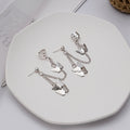 Three Silver Butterfly Ear Cuff and Chain Earring Designs view 4