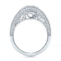 Vintage Scrollwork Ring With Round Clear Center Stone view 3