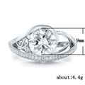 Vintage Scrollwork Ring With Round Clear Center Stone view 5