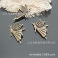 Large Dancing Angel Pendant Charm In Multiple Metal Finishes view 1