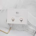 White Cloud and Blue Raindrop Novelty Small Stud Earrings view 3