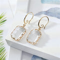 Clear Faceted Glass Hook Earrings in Four Shapes and Two Finishes view 8