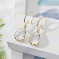 Clear Faceted Glass Hook Earrings in Four Shapes and Two Finishes view 10