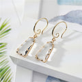 Clear Faceted Glass Hook Earrings in Four Shapes and Two Finishes view 12