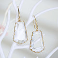 Faceted Trapezoid Glass Hook Earrings in Seven Colors view 6