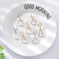 Clear Faceted Glass Hook Earrings in Four Shapes and Two Finishes view 5