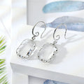 Clear Faceted Glass Hook Earrings in Four Shapes and Two Finishes view 9
