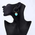 Thin Hoop Earrings with Capped Druzy Drops in Seven Colors view 5