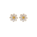 Ten White Daisy Stud Hook and Clip Earring Options view 6