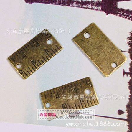 22x12mm Vintage Double-Hole Alloy Caliper Connector Charm