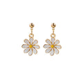 Ten White Daisy Stud Hook and Clip Earring Options view 7