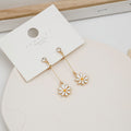 Ten White Daisy Stud Hook and Clip Earring Options view 4