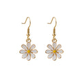 Ten White Daisy Stud Hook and Clip Earring Options view 9