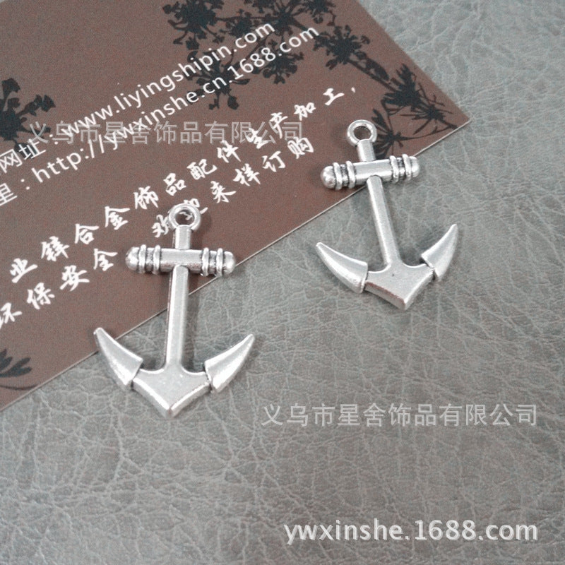 28x20mm Alloy Anchor Charm Pendant for DIY Jewelry