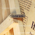 Zinc Alloy I Love You Bar Charm Pendant 21x5mm