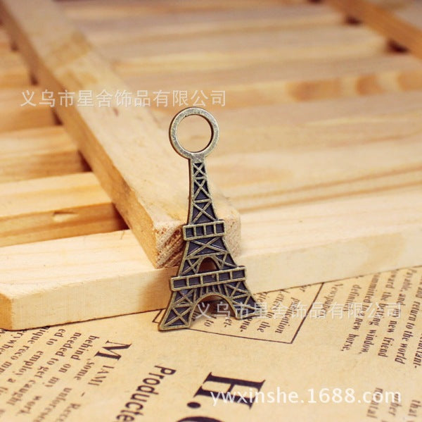 Alloy Tower Charm Pendant 36x19mm