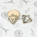 Alloy Openwork Rhinestone Charm Pendant 29x27mm
