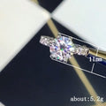Silver Tone Six Prong Solitaire Ring with Open Basket Band view 5