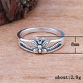 Antique Silver Tone Butterfly Open Ring Jewelry Accessory view 5